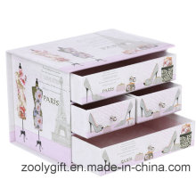 Decorative Printing Cardboard Paper Drawer Storage Organizer Box